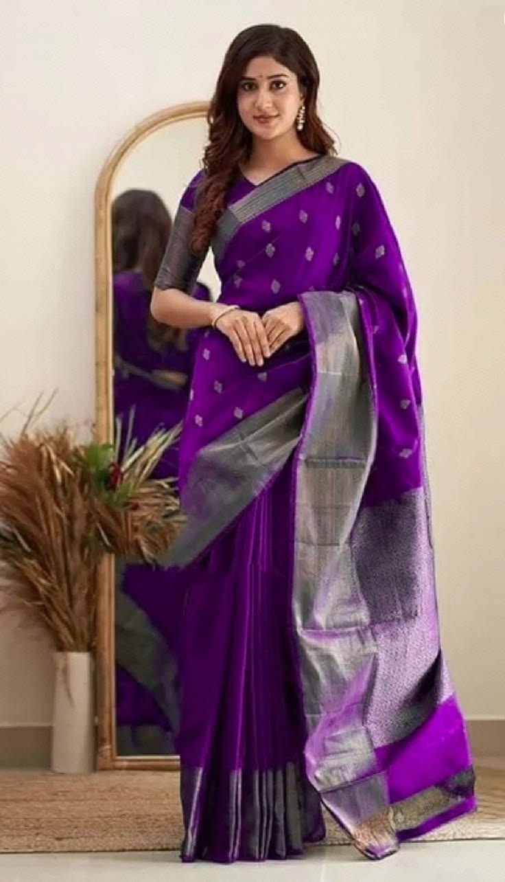 Purple Zari Pattu Saree